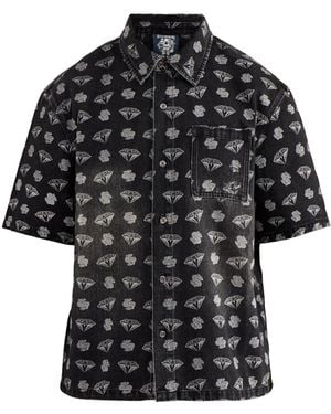 BBCICECREAM Diamonds & Dollars Oversized Ss Shirt - Black