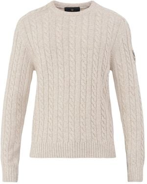 Belstaff Westport Cable Knit Jumper - White