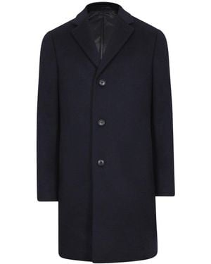 Reiss Gable Single Breasted Overcoat - Blue
