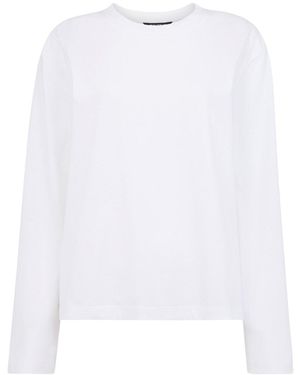 Whistles Relaxed Long Sleeve Tee - White