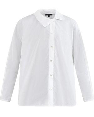 Oska Stand-Collar Shirt - White