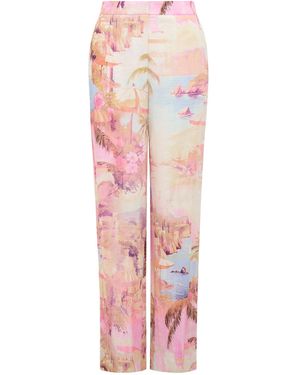 Forever New Miley Wide Leg Trousers - Pink