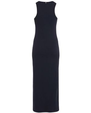 Tommy Hilfiger Ribbed Midi Bodycon Dress - Blue