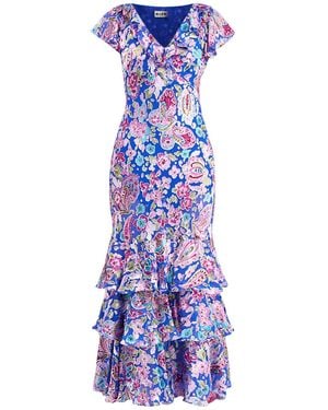 RIXO London Amelle Floral Maxi Dress - Purple