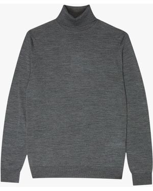 Reiss Caine Merino Wool Rollneck - Grey