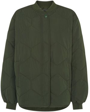Whistles Women's Ida Short Quilted Coat - Green