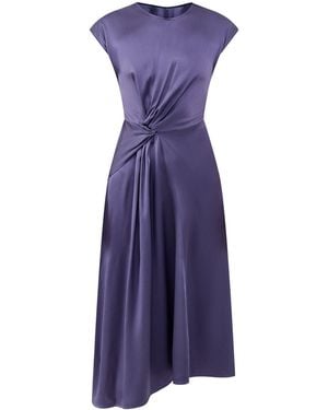 Victoria Beckham Twist Waist Midi Dress - Purple