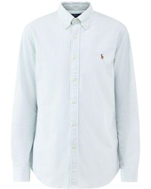 Polo Ralph Lauren Custom Fit Oxford Stripe Shirt - Blue