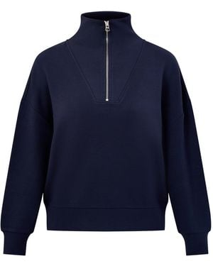 Varley Hawley Half Zip Sweat - Blue