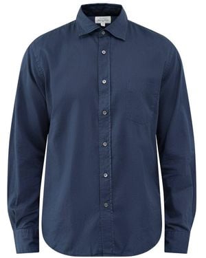 Hartford Paul Peach Twill Shirt - Blue