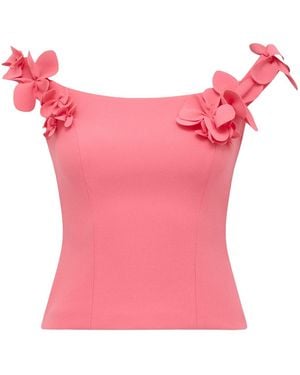 Forever New Faye Applique Bardot Top - Pink