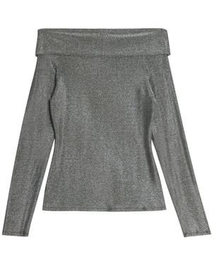 Albaray Glitter Bardot Top - Grey