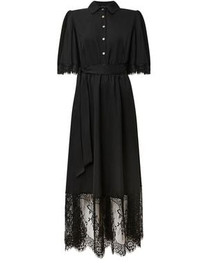 James Lakeland Lace Hem A-Line Dress - Black