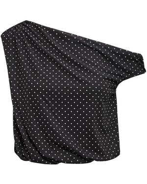 Forever New Mila Spot Print Drape Top - Blue