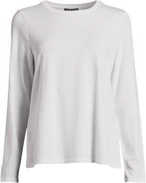 Eileen Fisher Women's Crew Neck Top - White