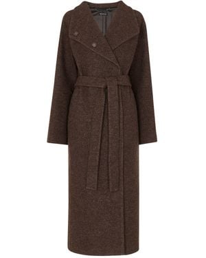 Whistles Morgan Funnel Neck Coat Camel - Brown