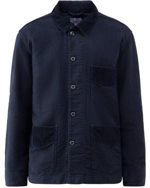 Hartford Bush Moleskin Jacket - Blue