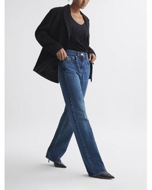 Reiss Gwyneth Contrast Court Shoes - Blue