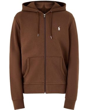 Polo Ralph Lauren Double Knit Cotton Hoodie - Brown