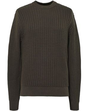 SELECTED Knit Structure Crew Neck - Blue