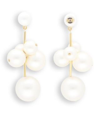 Vanessa Baroni Women's Multi Beads Earrings - White