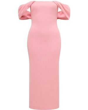Forever New Jacinta Off Shoulder Bodycon Midi Dress - Pink