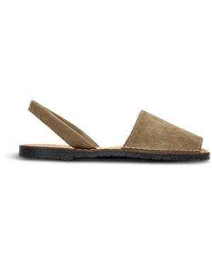 Sole Macaw Nubuck Menorcan Sandals - Metallic