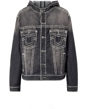 TRUE RELIGION Super T Hooded Jacket - Grey