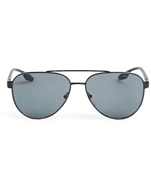 Prada Linea Rossa Ps 54Ts Aviator Polarised Metal Sunglasses - Blue