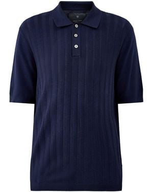 Jack & Jones Structure Knit Polo - Blue