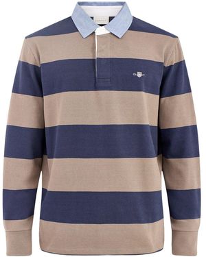 GANT Chambray Stripe Heavy Rugger - Blue