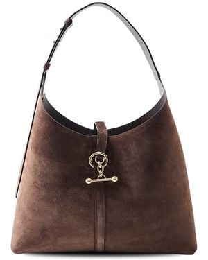 Strathberry Kite Hobo Suede Tote Bag - Brown