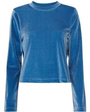 Whistles Women's Olivia Velvet Top - Blue