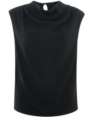 Whistles Textured Sleeveless Tank - Black