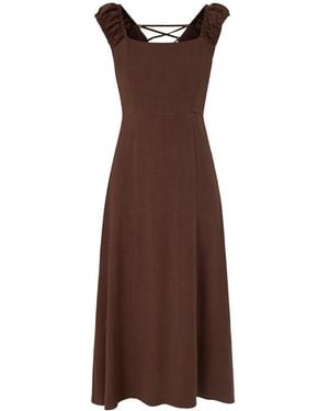 ONLY Mirelda Sleeveless Midi Dress - Brown