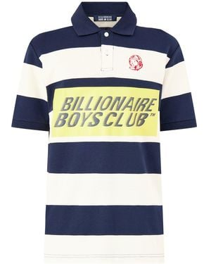 BBCICECREAM Regatta Stripe Long Sleeve Polo Shirt Multi - Blue