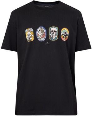 Paul Smith Badges Short Sleeves Tee - Black