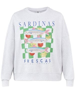 ONLY Deborah Crew Neck Sweatshirt - White