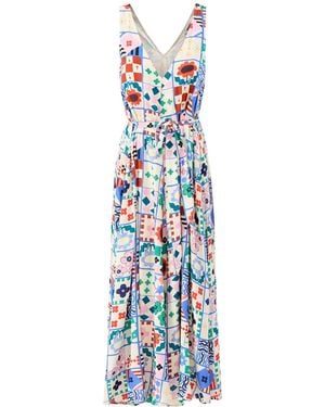 FRNCH Consordia Printed Midi Dress Print - Blue