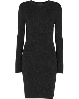 Whistles Annie Sparkle Short Knit Dress - Black