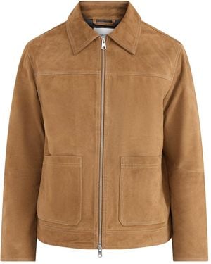SELECTED Carson Goat Suede Jacket - Brown