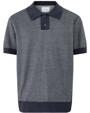 Farah Knitted Polo Shirt - Blue