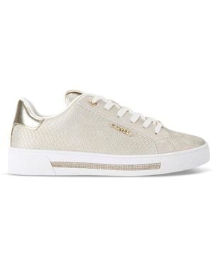 Carvela Kurt Geiger Diamond Branded Faux-Leather Trainers - White