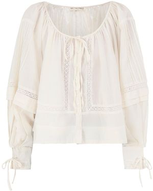 Free People La Lune Long-Sleeved Blouse - White