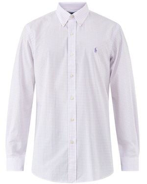 Polo Ralph Lauren Custom Fit Stripe Poplin Shirt - White