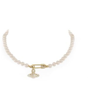 Vivienne Westwood Lucrece Pearl Necklace - Brown