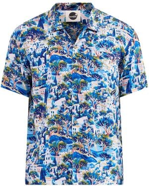 Boardies Short Sleeve Camp Collar Shirt - Blue