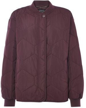 Whistles Ida Short Quilted Coat - Purple