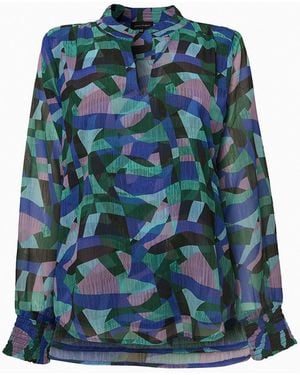 James Lakeland Abstract Blouse Pattern - Green