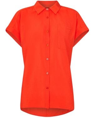 Whistles Nicola Button Through Shirt - Red